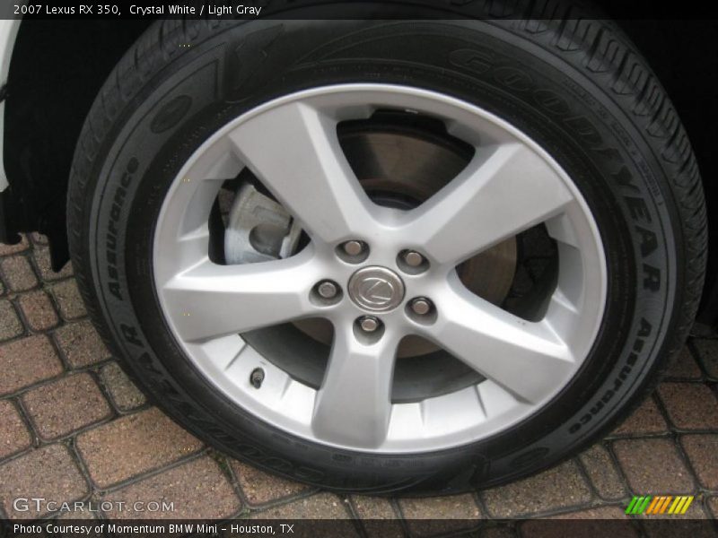 Crystal White / Light Gray 2007 Lexus RX 350