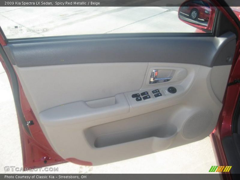 Spicy Red Metallic / Beige 2009 Kia Spectra LX Sedan