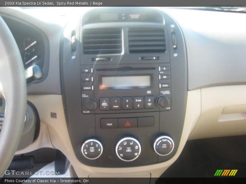 Spicy Red Metallic / Beige 2009 Kia Spectra LX Sedan