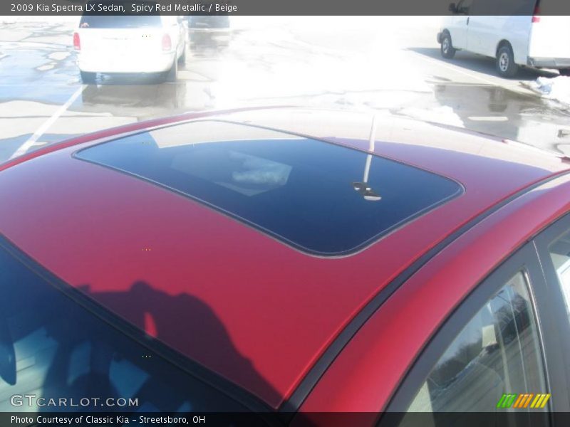 Spicy Red Metallic / Beige 2009 Kia Spectra LX Sedan