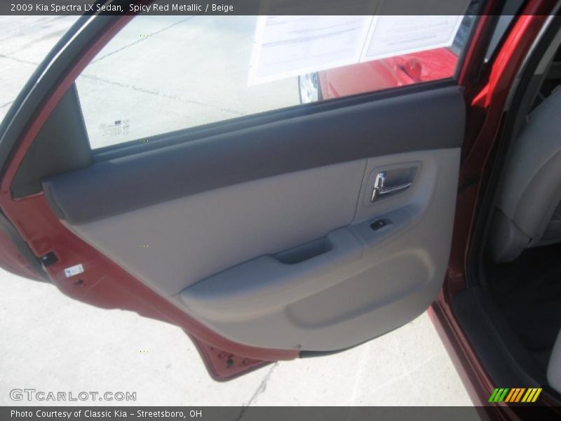 Spicy Red Metallic / Beige 2009 Kia Spectra LX Sedan