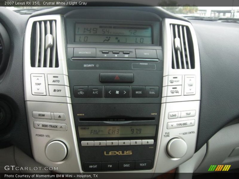 Crystal White / Light Gray 2007 Lexus RX 350
