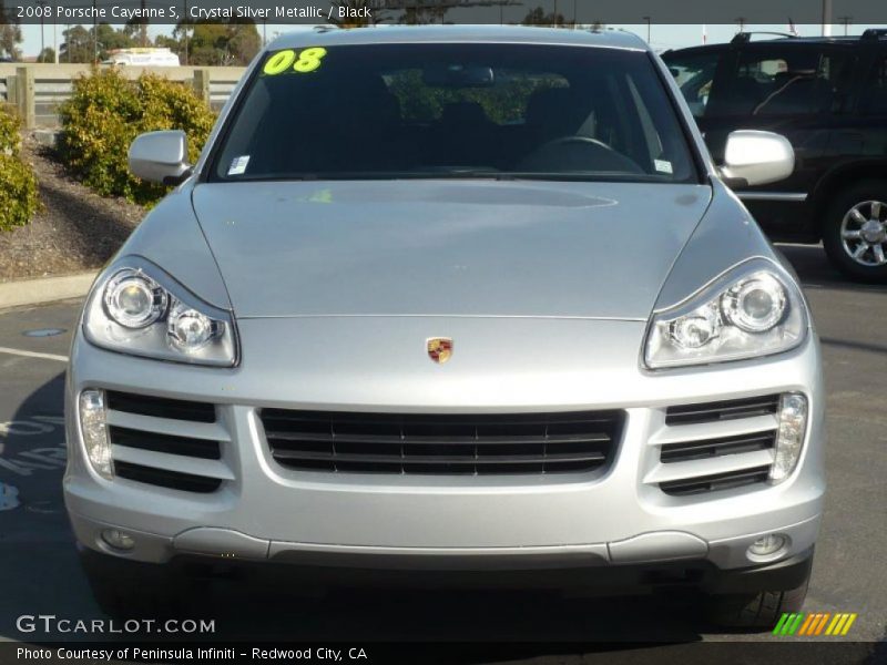 Crystal Silver Metallic / Black 2008 Porsche Cayenne S