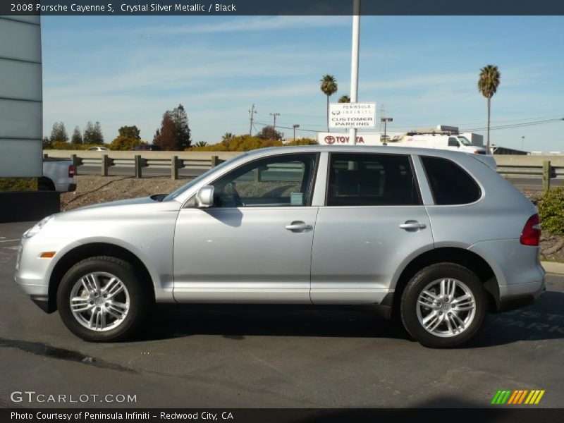 Crystal Silver Metallic / Black 2008 Porsche Cayenne S