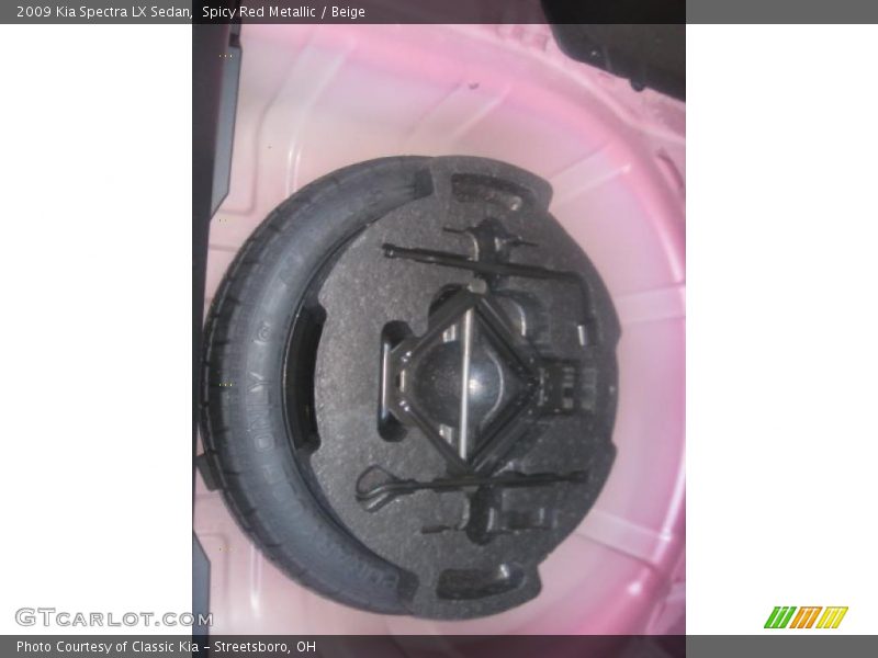 Spicy Red Metallic / Beige 2009 Kia Spectra LX Sedan