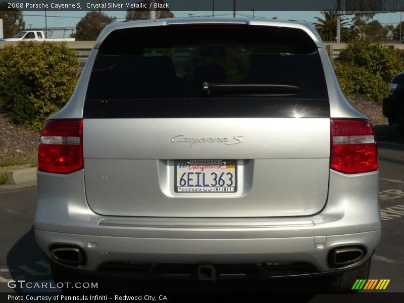 Crystal Silver Metallic / Black 2008 Porsche Cayenne S
