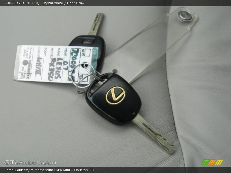 Crystal White / Light Gray 2007 Lexus RX 350