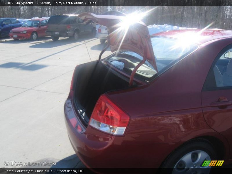 Spicy Red Metallic / Beige 2009 Kia Spectra LX Sedan