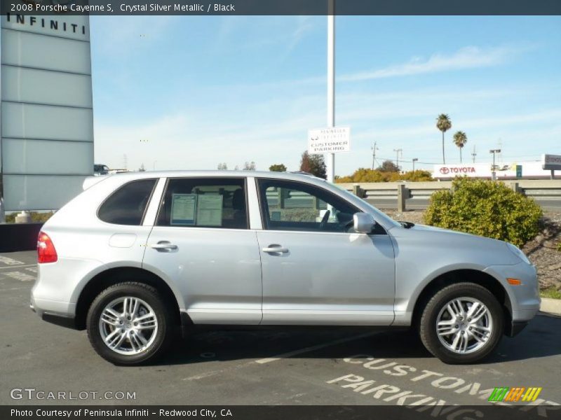 Crystal Silver Metallic / Black 2008 Porsche Cayenne S