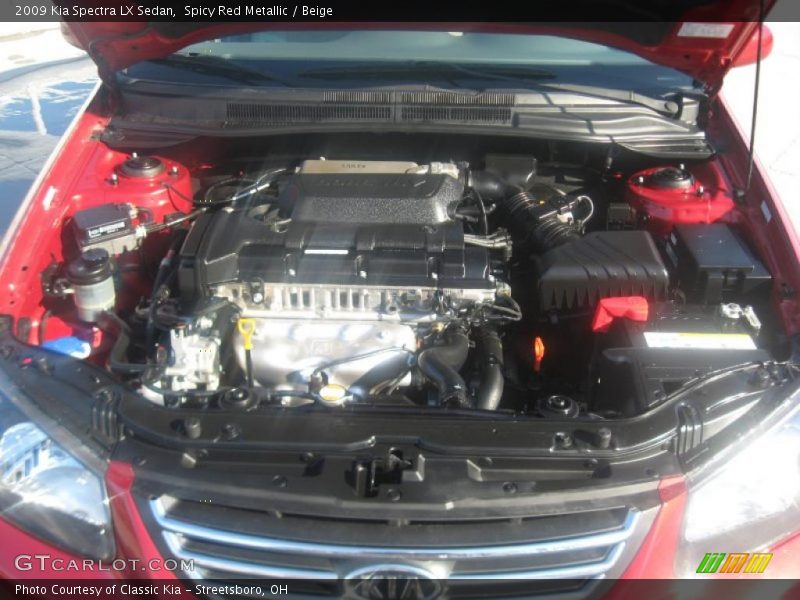 Spicy Red Metallic / Beige 2009 Kia Spectra LX Sedan