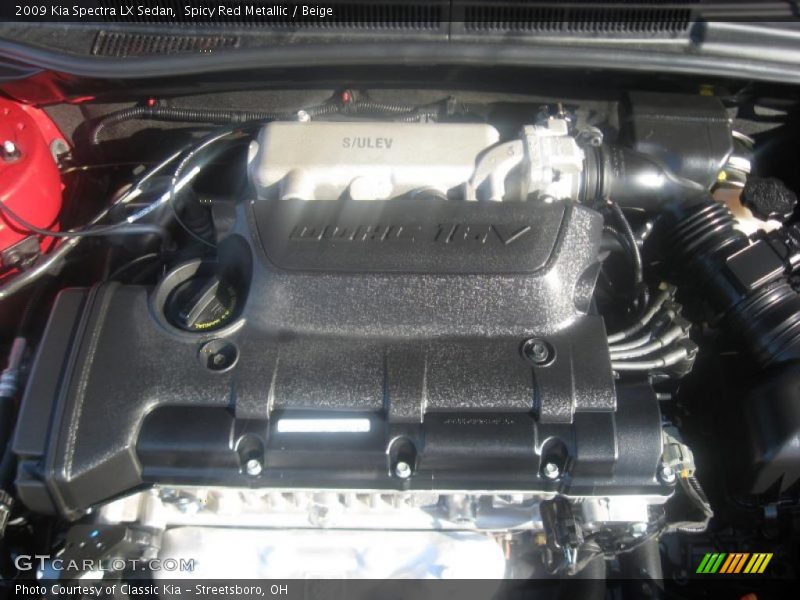 Spicy Red Metallic / Beige 2009 Kia Spectra LX Sedan