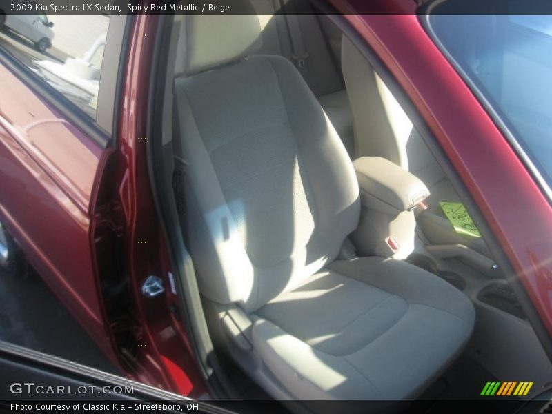 Spicy Red Metallic / Beige 2009 Kia Spectra LX Sedan
