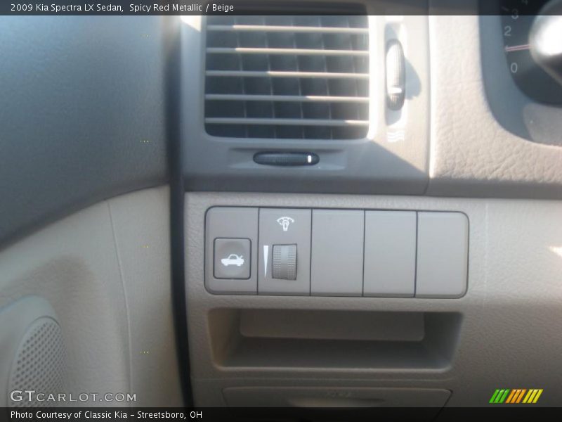Spicy Red Metallic / Beige 2009 Kia Spectra LX Sedan