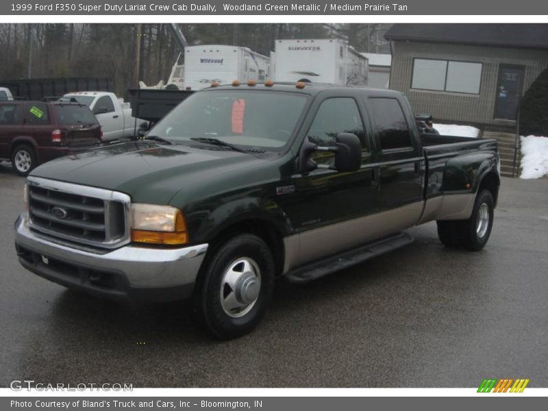 Woodland Green Metallic / Medium Prairie Tan 1999 Ford F350 Super Duty Lariat Crew Cab Dually