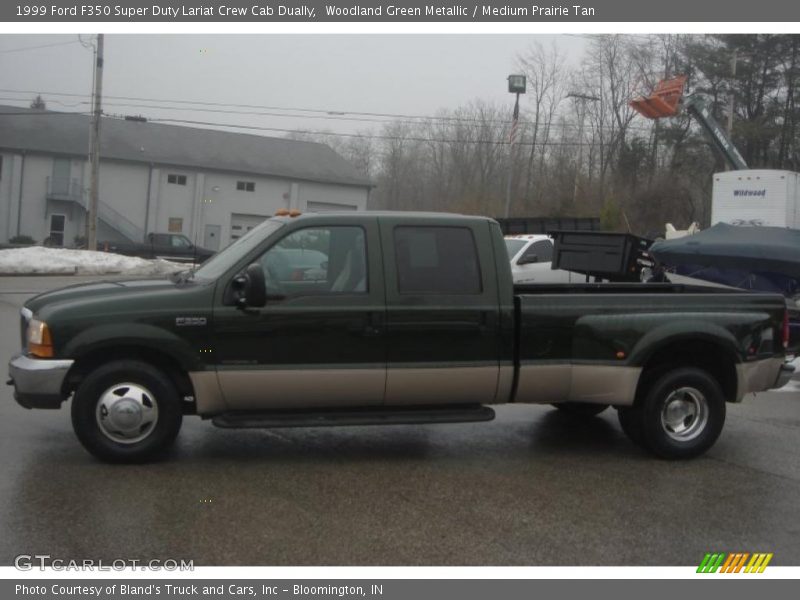 Woodland Green Metallic / Medium Prairie Tan 1999 Ford F350 Super Duty Lariat Crew Cab Dually