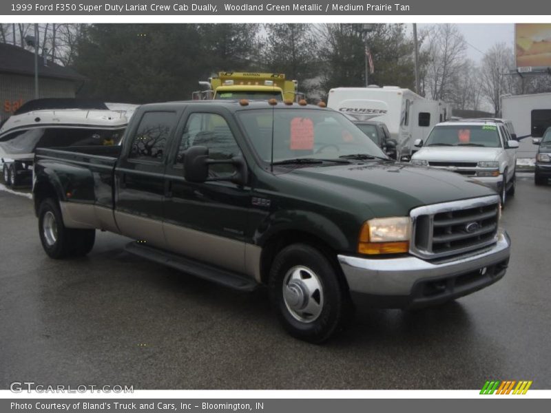 Woodland Green Metallic / Medium Prairie Tan 1999 Ford F350 Super Duty Lariat Crew Cab Dually