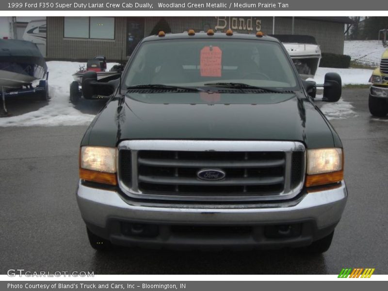 Woodland Green Metallic / Medium Prairie Tan 1999 Ford F350 Super Duty Lariat Crew Cab Dually