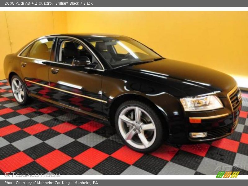 Brilliant Black / Black 2008 Audi A8 4.2 quattro