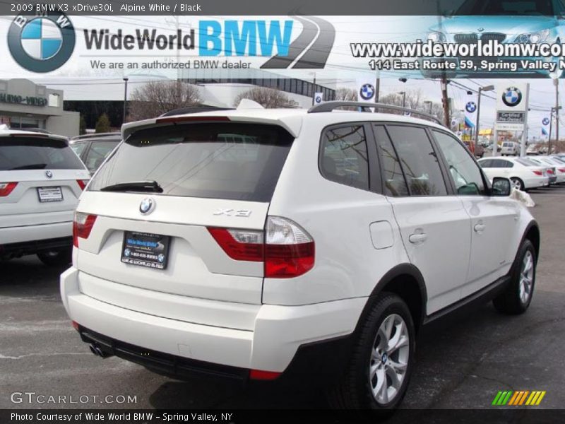 Alpine White / Black 2009 BMW X3 xDrive30i