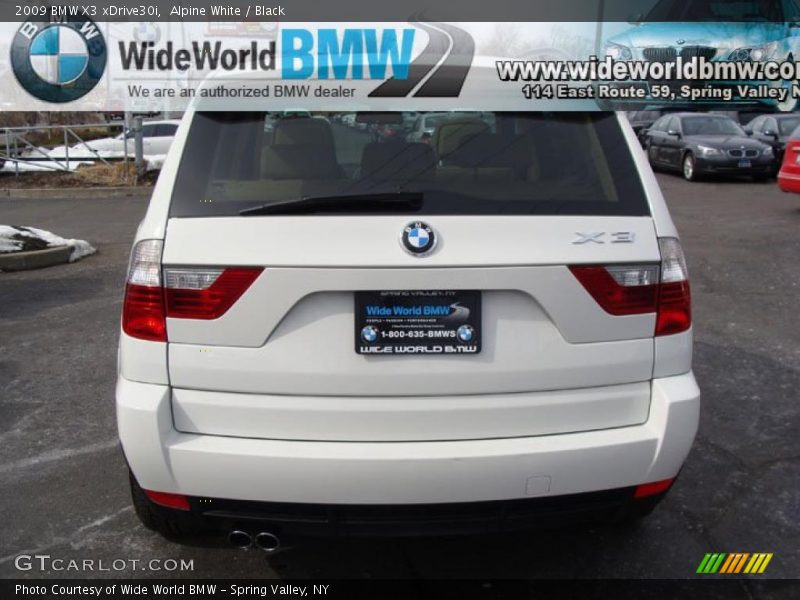 Alpine White / Black 2009 BMW X3 xDrive30i