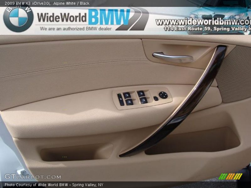 Alpine White / Black 2009 BMW X3 xDrive30i