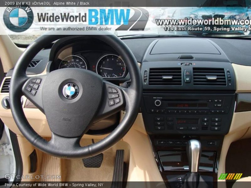 Alpine White / Black 2009 BMW X3 xDrive30i