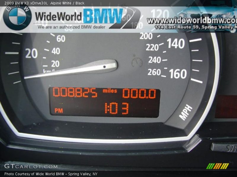 Alpine White / Black 2009 BMW X3 xDrive30i