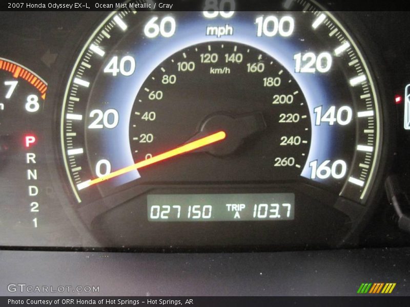 Ocean Mist Metallic / Gray 2007 Honda Odyssey EX-L