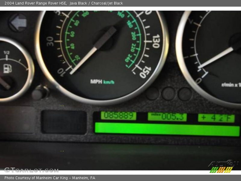 Java Black / Charcoal/Jet Black 2004 Land Rover Range Rover HSE