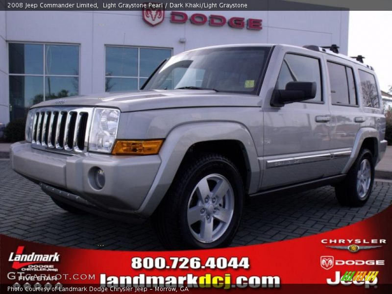 Light Graystone Pearl / Dark Khaki/Light Graystone 2008 Jeep Commander Limited