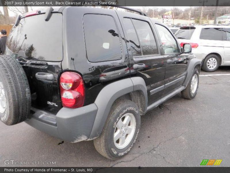 Black Clearcoat / Medium Slate Gray 2007 Jeep Liberty Sport 4x4