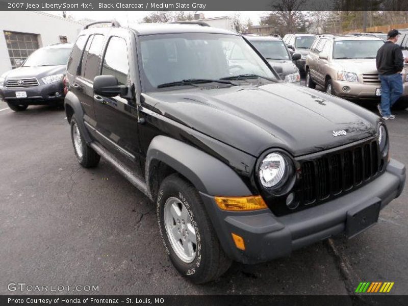 Black Clearcoat / Medium Slate Gray 2007 Jeep Liberty Sport 4x4