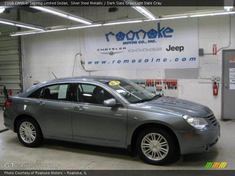 Silver Steel Metallic / Dark Slate Gray/Light Slate Gray 2008 Chrysler Sebring Limited Sedan
