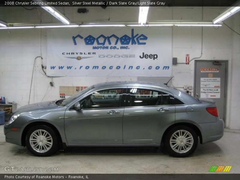 Silver Steel Metallic / Dark Slate Gray/Light Slate Gray 2008 Chrysler Sebring Limited Sedan