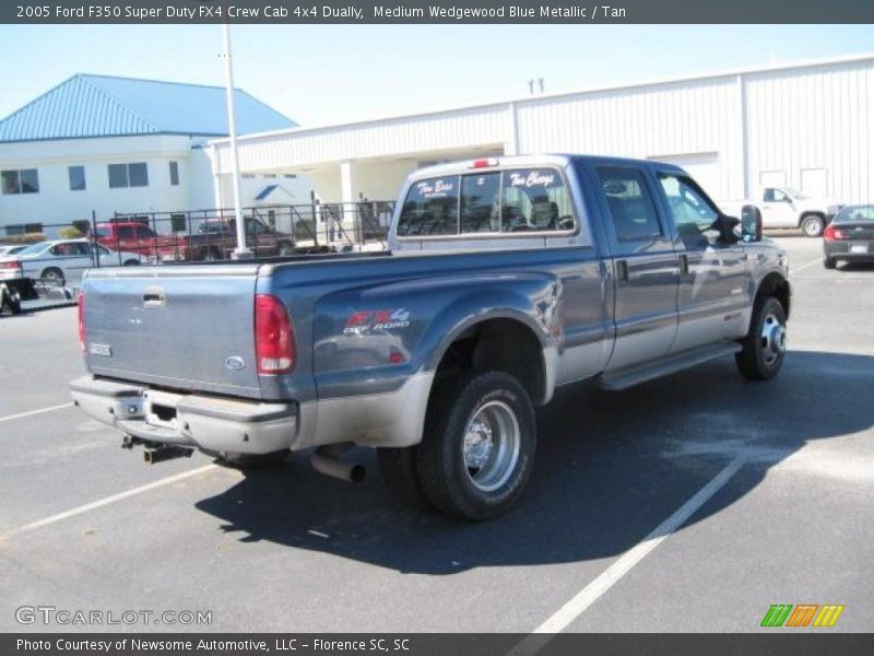 Medium Wedgewood Blue Metallic / Tan 2005 Ford F350 Super Duty FX4 Crew Cab 4x4 Dually