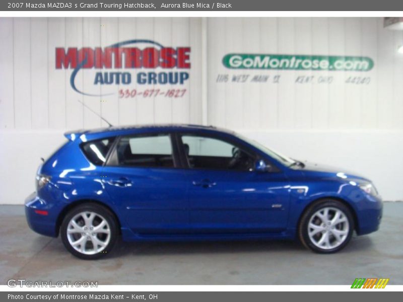Aurora Blue Mica / Black 2007 Mazda MAZDA3 s Grand Touring Hatchback