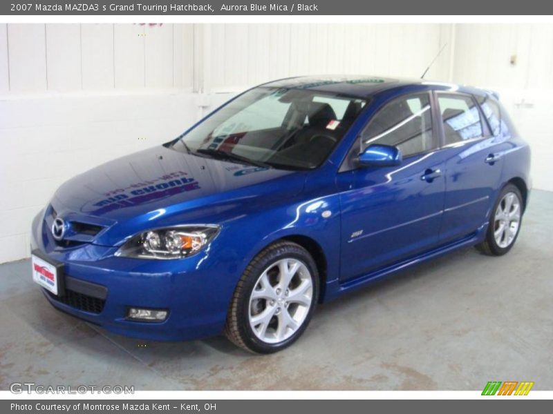 Aurora Blue Mica / Black 2007 Mazda MAZDA3 s Grand Touring Hatchback