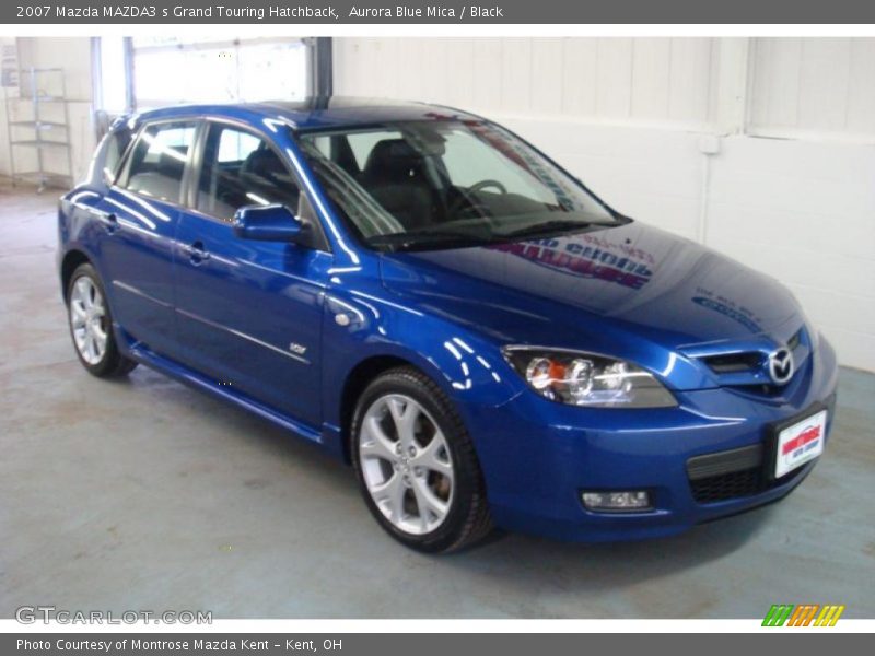 Aurora Blue Mica / Black 2007 Mazda MAZDA3 s Grand Touring Hatchback