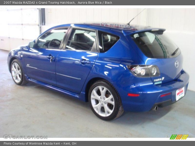 Aurora Blue Mica / Black 2007 Mazda MAZDA3 s Grand Touring Hatchback