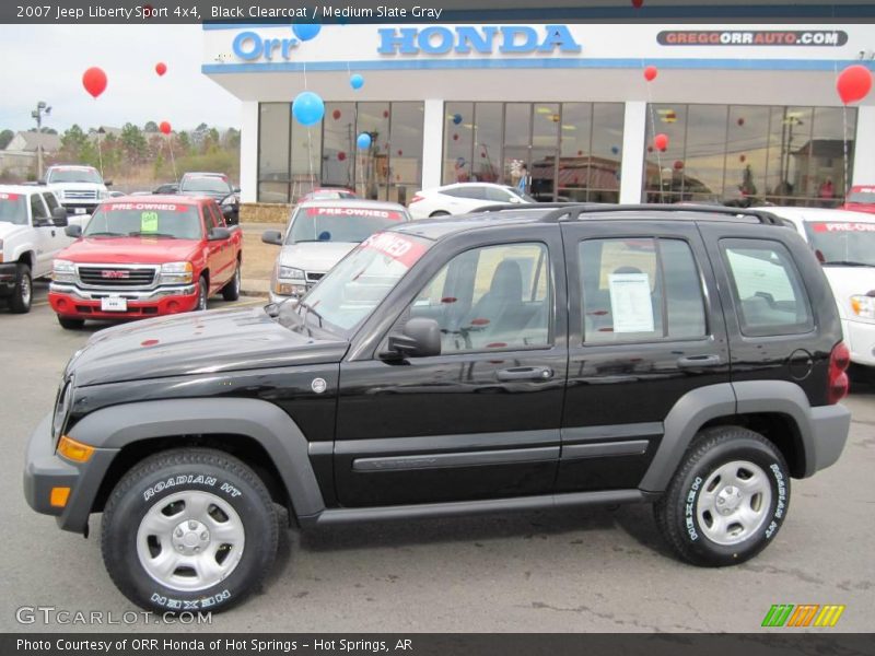 Black Clearcoat / Medium Slate Gray 2007 Jeep Liberty Sport 4x4