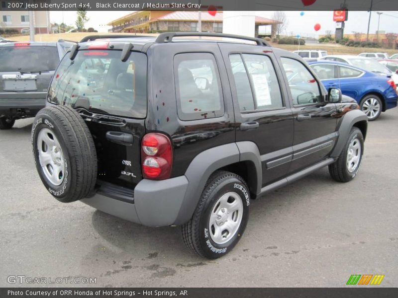 Black Clearcoat / Medium Slate Gray 2007 Jeep Liberty Sport 4x4