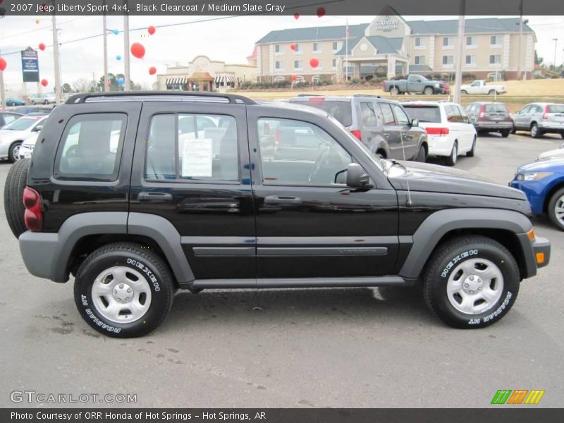 Black Clearcoat / Medium Slate Gray 2007 Jeep Liberty Sport 4x4