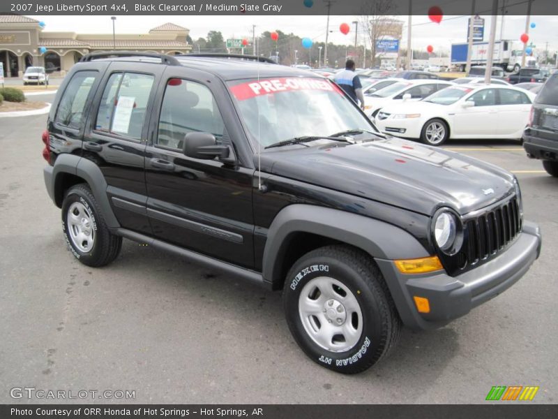 Black Clearcoat / Medium Slate Gray 2007 Jeep Liberty Sport 4x4