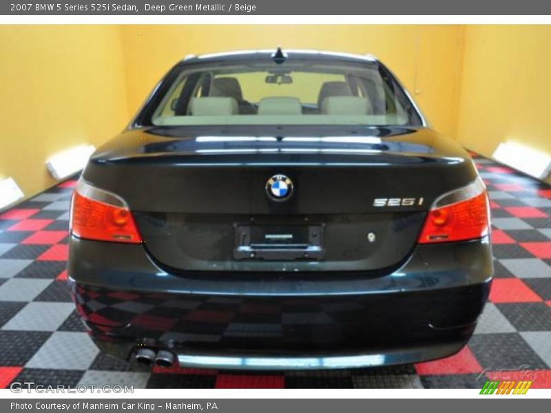 Deep Green Metallic / Beige 2007 BMW 5 Series 525i Sedan
