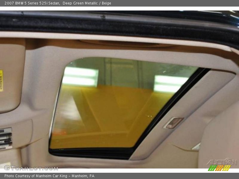 Deep Green Metallic / Beige 2007 BMW 5 Series 525i Sedan