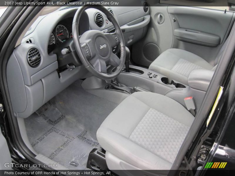 Black Clearcoat / Medium Slate Gray 2007 Jeep Liberty Sport 4x4