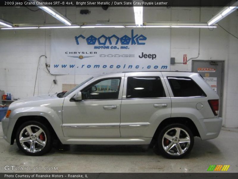 Bright Silver Metallic / Dark Slate Gray Royale Leather 2009 Jeep Grand Cherokee SRT-8 4x4
