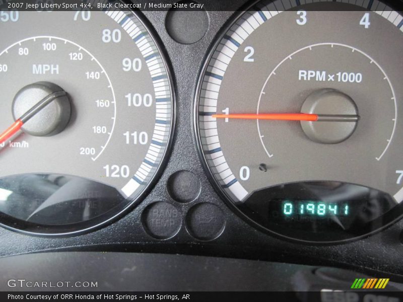 Black Clearcoat / Medium Slate Gray 2007 Jeep Liberty Sport 4x4