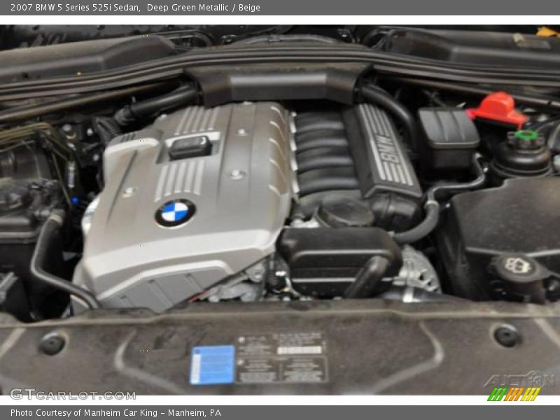 Deep Green Metallic / Beige 2007 BMW 5 Series 525i Sedan
