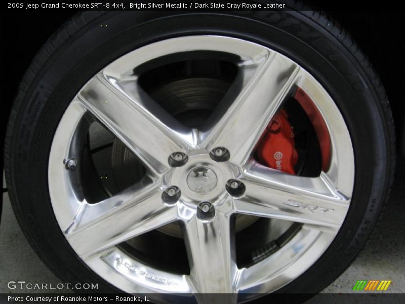 Bright Silver Metallic / Dark Slate Gray Royale Leather 2009 Jeep Grand Cherokee SRT-8 4x4